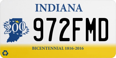 IN license plate 972FMD