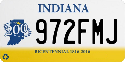IN license plate 972FMJ