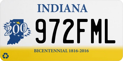 IN license plate 972FML