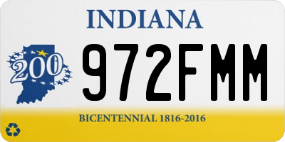 IN license plate 972FMM