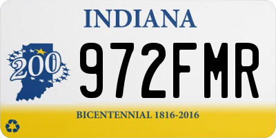 IN license plate 972FMR