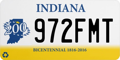 IN license plate 972FMT