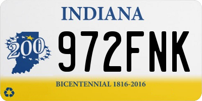 IN license plate 972FNK