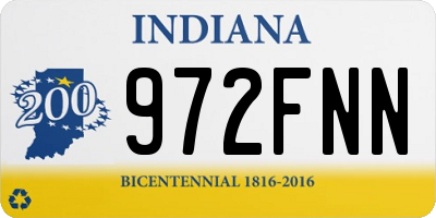 IN license plate 972FNN