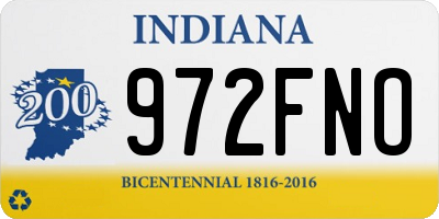 IN license plate 972FNO