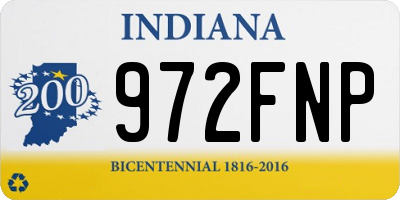 IN license plate 972FNP