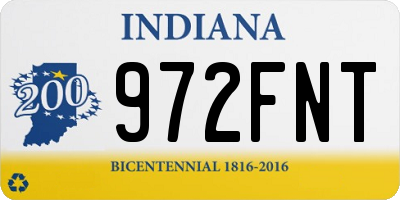 IN license plate 972FNT