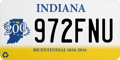 IN license plate 972FNU