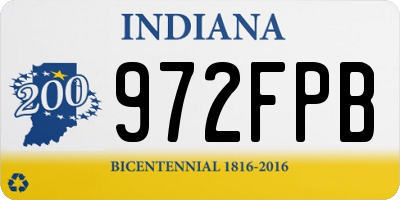 IN license plate 972FPB