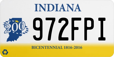 IN license plate 972FPI