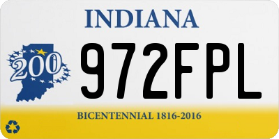 IN license plate 972FPL