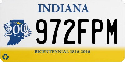 IN license plate 972FPM