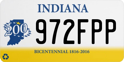 IN license plate 972FPP