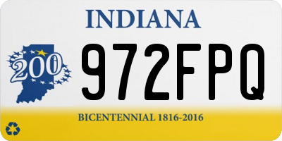 IN license plate 972FPQ