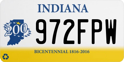 IN license plate 972FPW