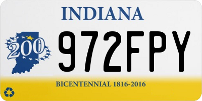 IN license plate 972FPY