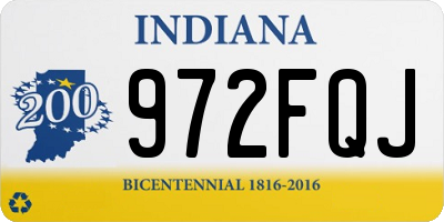 IN license plate 972FQJ