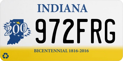 IN license plate 972FRG