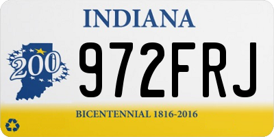 IN license plate 972FRJ