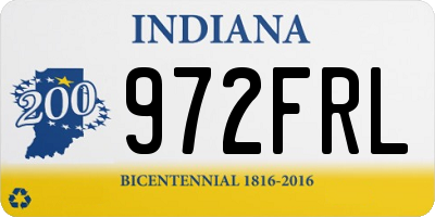 IN license plate 972FRL