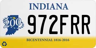 IN license plate 972FRR