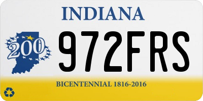 IN license plate 972FRS