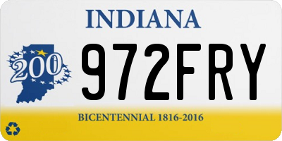 IN license plate 972FRY