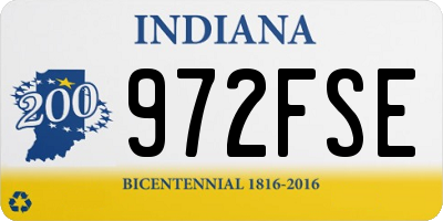 IN license plate 972FSE