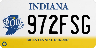 IN license plate 972FSG