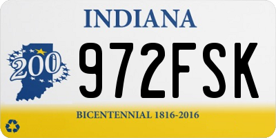 IN license plate 972FSK