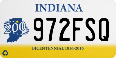 IN license plate 972FSQ