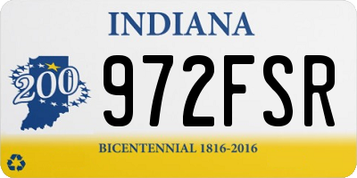 IN license plate 972FSR