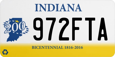 IN license plate 972FTA