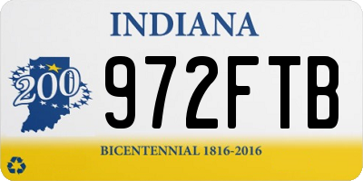 IN license plate 972FTB