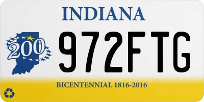 IN license plate 972FTG