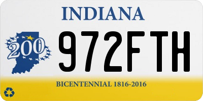 IN license plate 972FTH