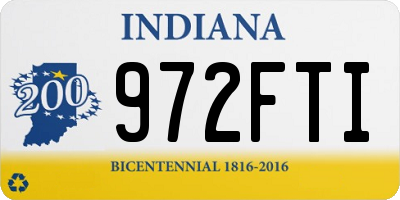 IN license plate 972FTI