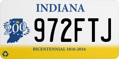 IN license plate 972FTJ