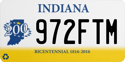 IN license plate 972FTM