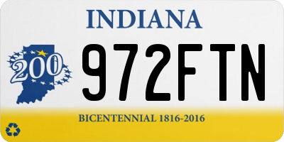 IN license plate 972FTN