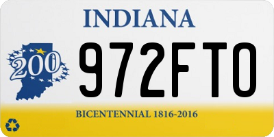 IN license plate 972FTO