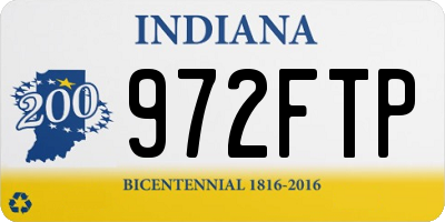 IN license plate 972FTP