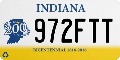 IN license plate 972FTT