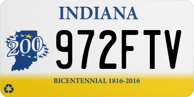 IN license plate 972FTV