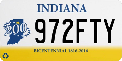 IN license plate 972FTY