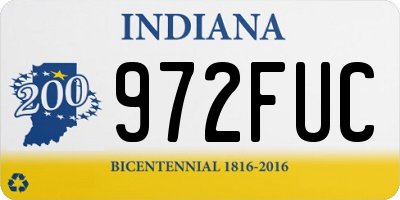 IN license plate 972FUC