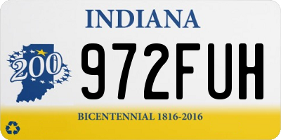 IN license plate 972FUH