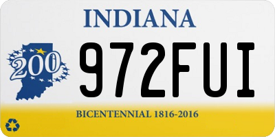 IN license plate 972FUI