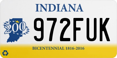 IN license plate 972FUK