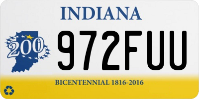 IN license plate 972FUU